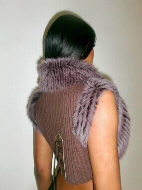 BNWT Matte Brand Crop Fur Vixen Vest